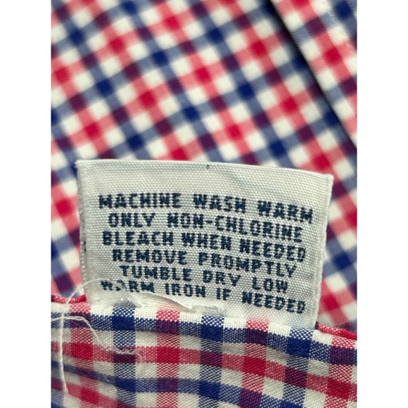 Ralph Lauren Men's XXL Gingham Check Long Sleeve Button Down Shirt Red Blue - Picture 5 of 9